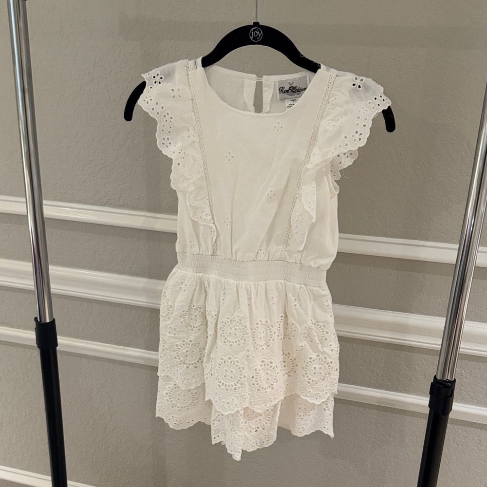 Rare Editions White Eyelet Dress